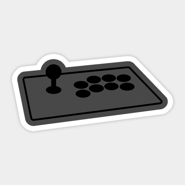 Fight Stick - Black Logo Sticker by Zero19